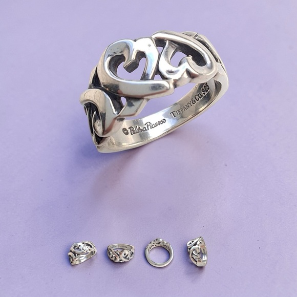 Tiffany & Co Paloma Picasso Triple Hearts Ring - Picture 6 of 11